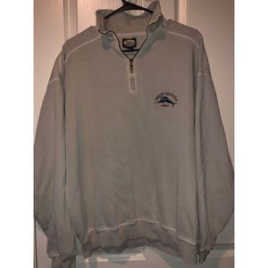 tommy bahama relax 1/4 zip beige sweatshirt
